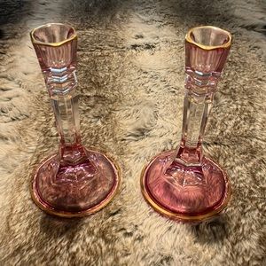 Pink and gold candelabras
